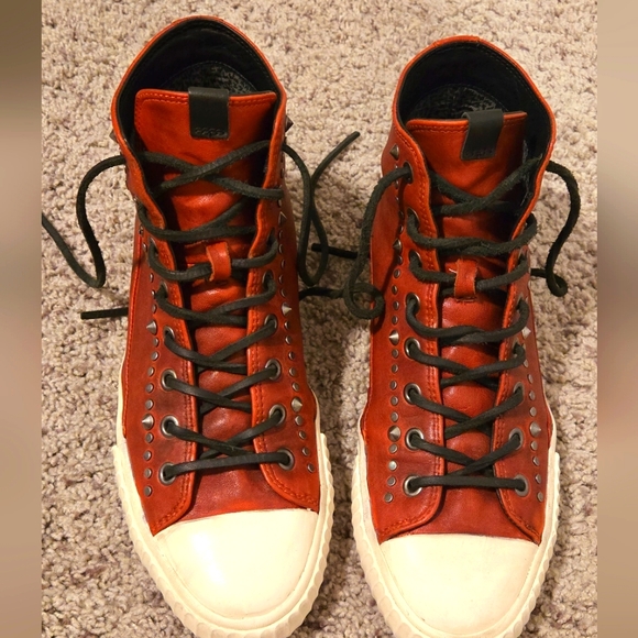 John Varvatos Men's Vintage Studded High-top Sneaker - Picture 2 of 7